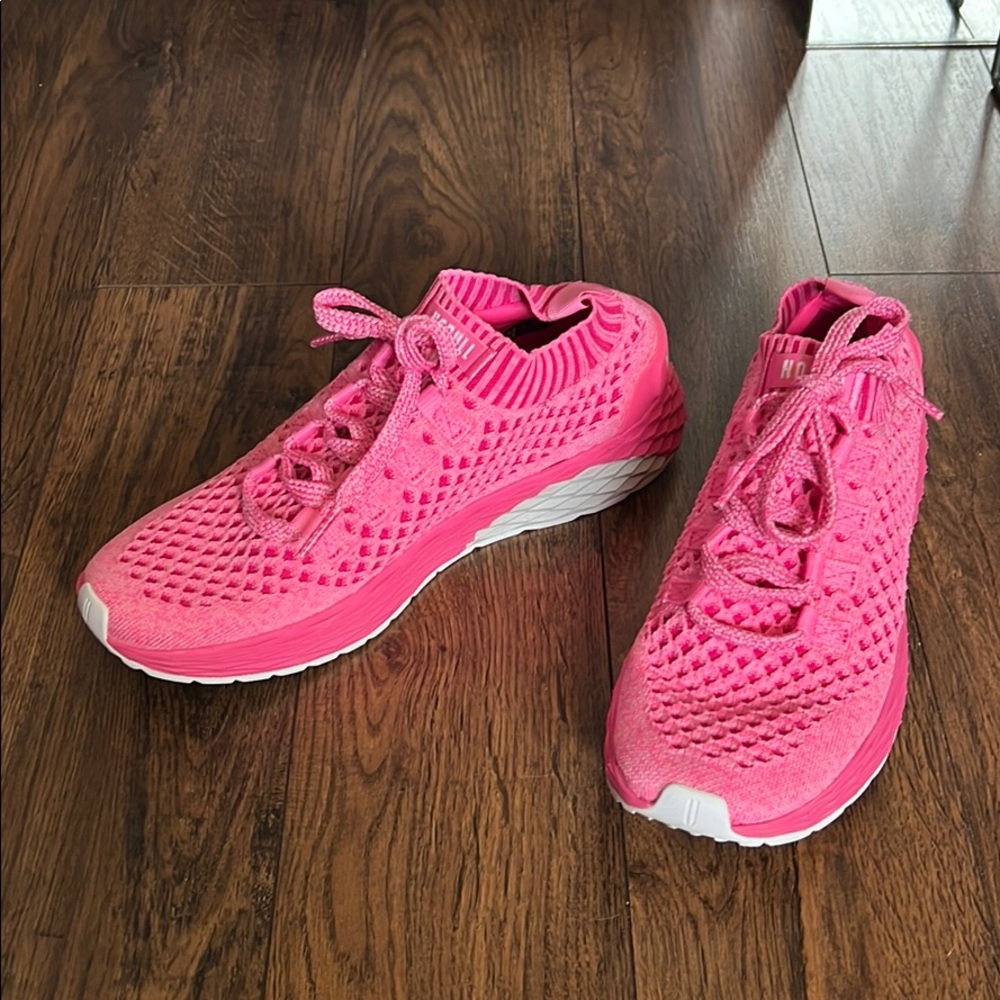 NOBULL Bright Pink Knit Runners - Size 9